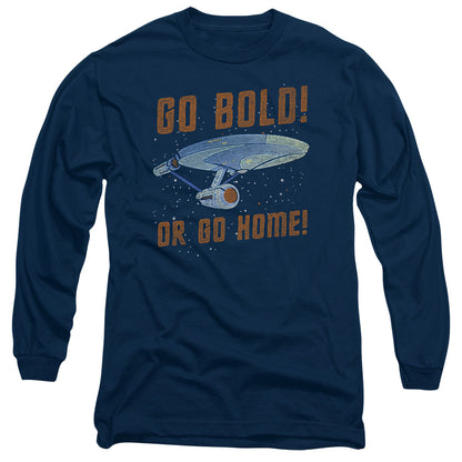 Star Trek Go Bold Mens Long Sleeve Shirt Navy Officially Licensed Officially Licensed