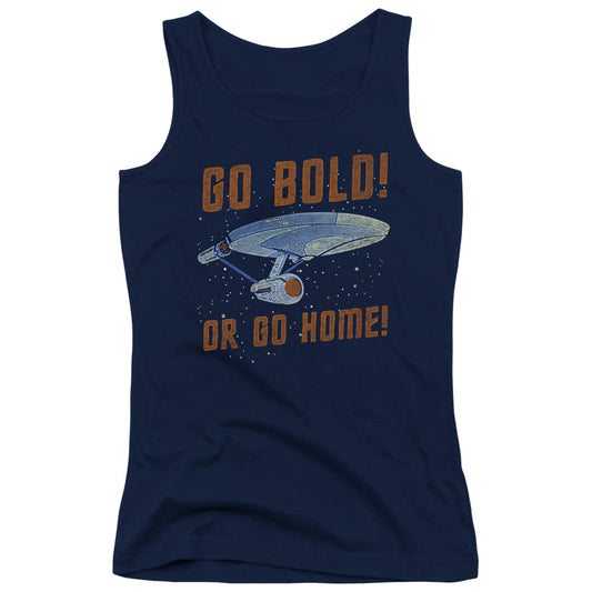 Star Trek Go Bold Womens Tank Top Shirt Navy Blue