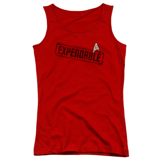 Star Trek Expendable Womens Tank Top Shirt Red