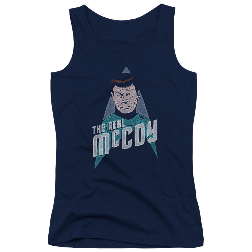 Star Trek the Real Mccoy Womens Tank Top Shirt Navy Blue