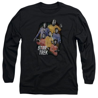 Star Trek Galaxy Glow Mens Long Sleeve Shirt Black Officially Licensed Officially Licensed