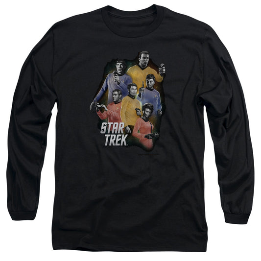 Star Trek Galaxy Glow Mens Long Sleeve Shirt Black Officially Licensed Officially Licensed