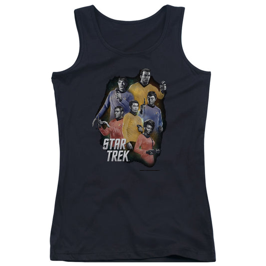 Star Trek Galaxy Glow Womens Tank Top Shirt Black