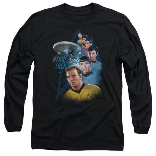 Star Trek Among The Stars Mens Long Sleeve Shirt Black Officially Licensed Officially Licensed