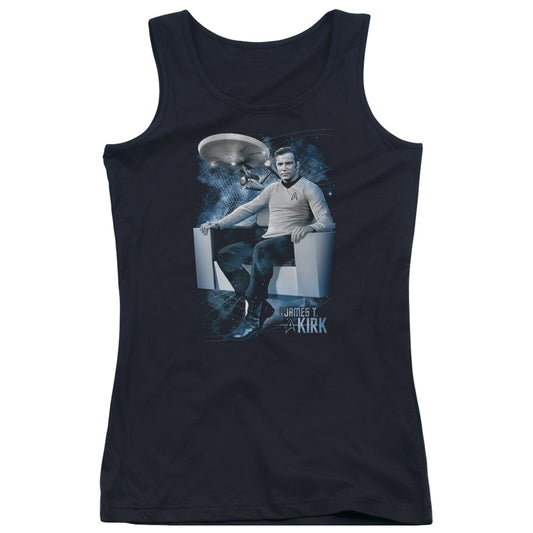 Star Trek Captains Chair Womens Tank Top Shirt Black