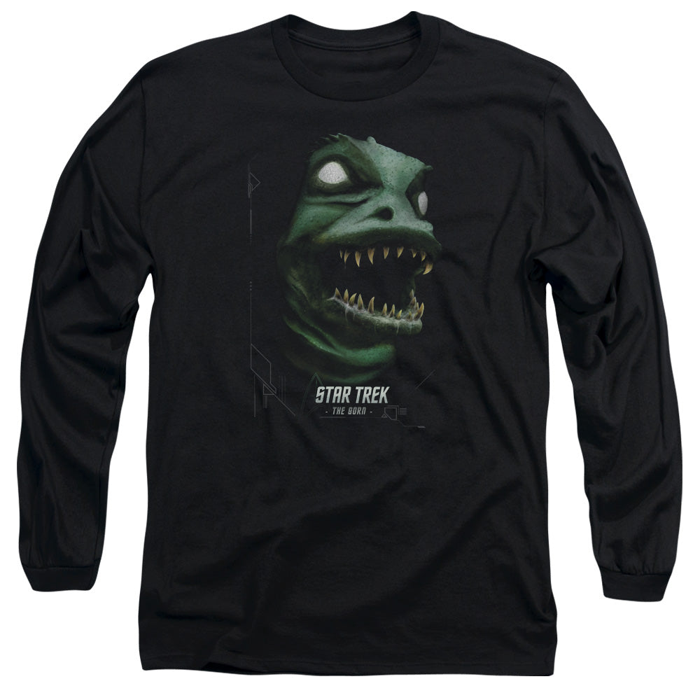 Star Trek The Gorn Mens Long Sleeve Shirt Black Officially Licensed Officially Licensed
