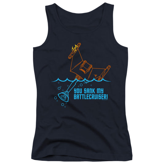 Star Trek Battlecruiser Womens Tank Top Shirt Navy Blue