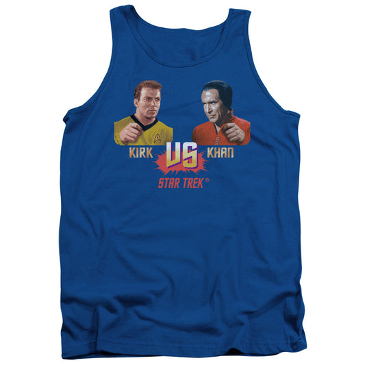 Star Trek Kirk Vs Khan Mens Tank Top Shirt Royal Blue