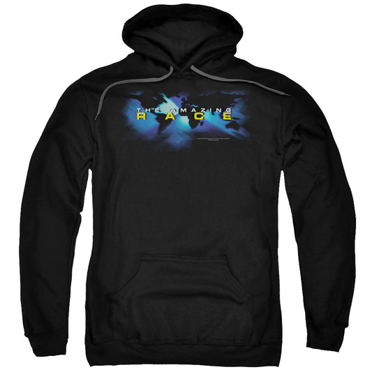 Amazing Race Faded Globe Mens Hoodie Black