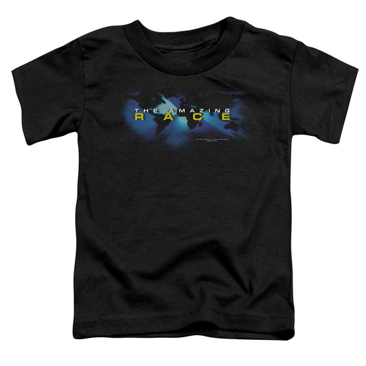 Amazing Race Faded Globe Toddler Kids Youth T Shirt Black