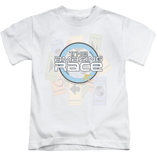 Amazing Race the Race Juvenile Kids Youth T Shirt White