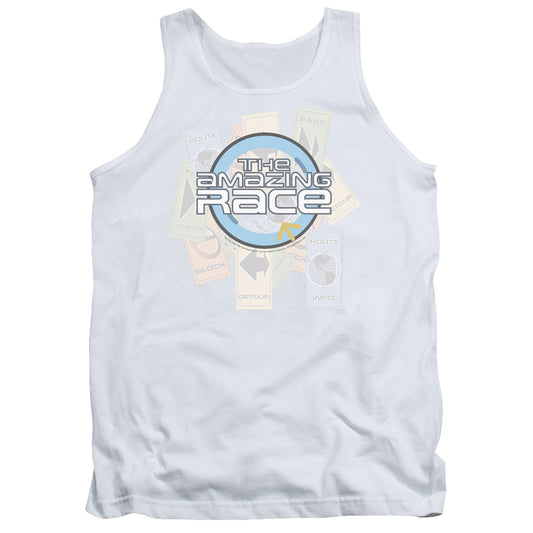 Amazing Race the Race Mens Tank Top Shirt White