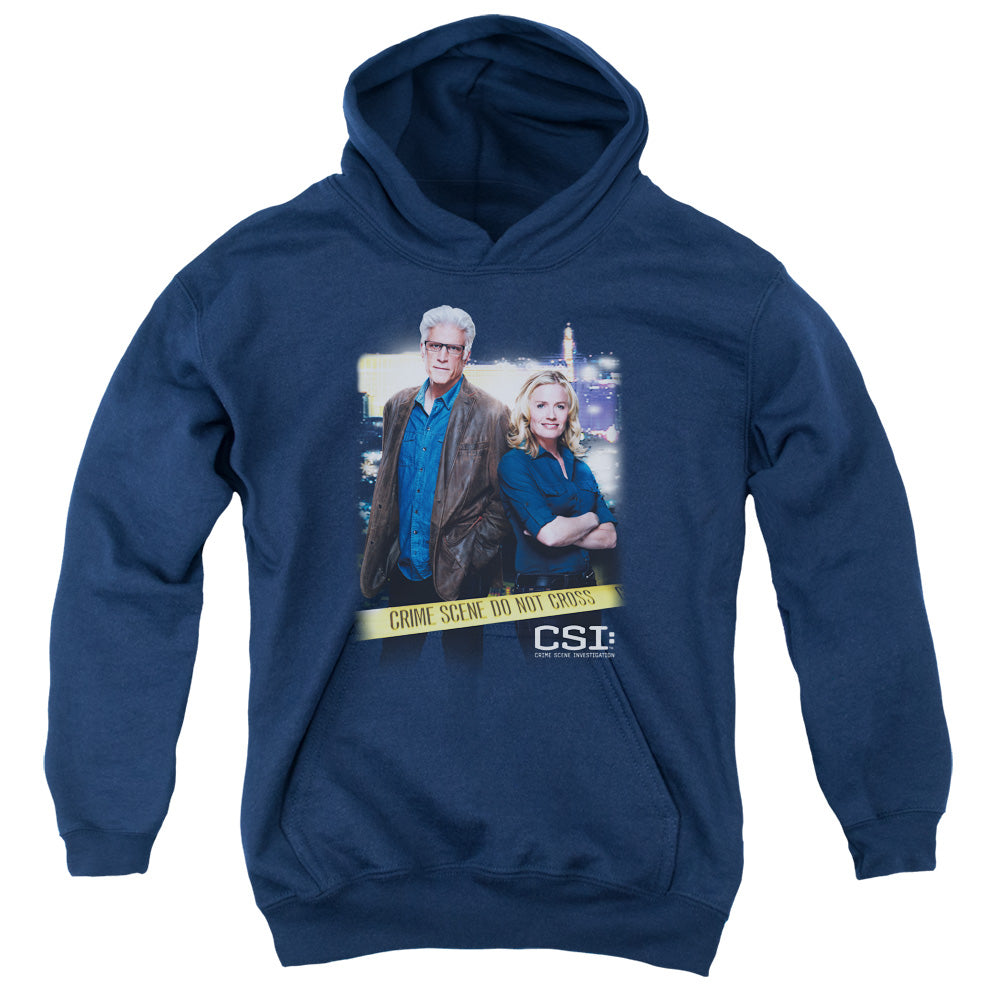 Csi Do Not Cross Kids Youth Hoodie Navy Officially Licensed
