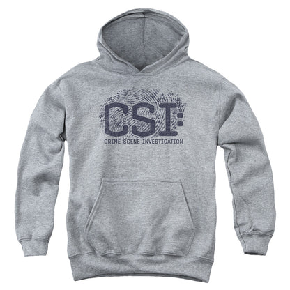 Csi Distressed Logo Kids Youth Hoodie Heather Officially Licensed