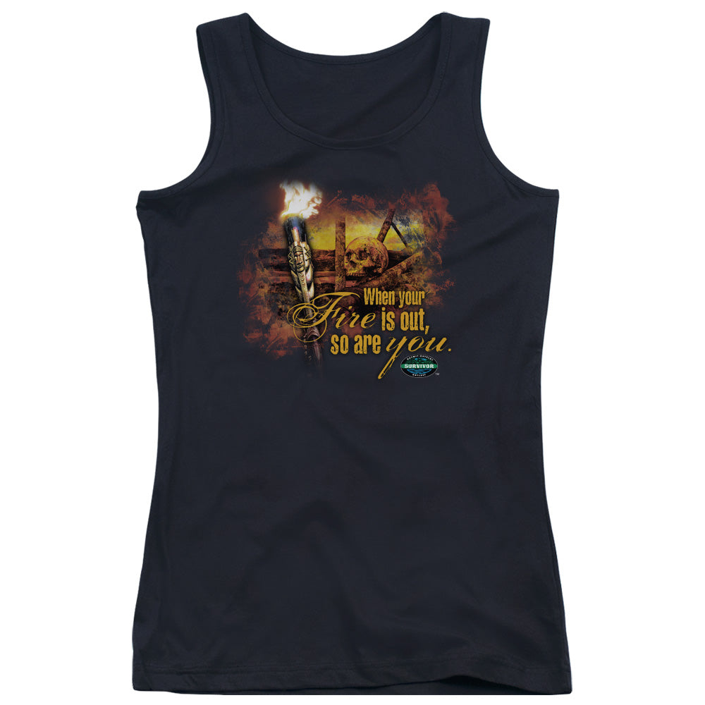 Survivor Fires Out Womens Tank Top Shirt Black