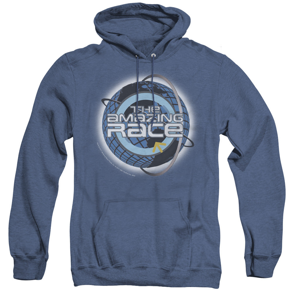 Amazing Race Around the Globe Heather Mens Hoodie Royal Blue