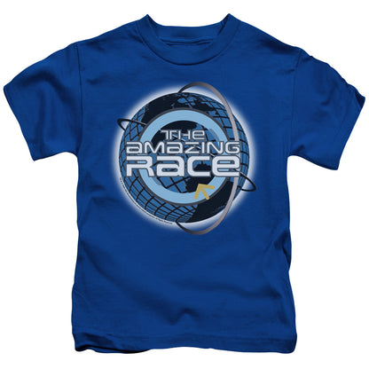 Amazing Race Around the Globe Juvenile Kids Youth T Shirt Royal Blue