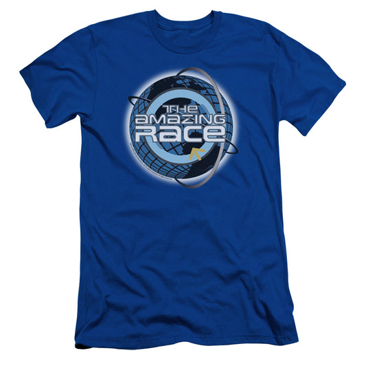 Amazing Race Around the Globe Slim Fit Mens T Shirt Royal Blue