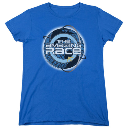 Amazing Race Around the Globe Womens T Shirt Royal Blue