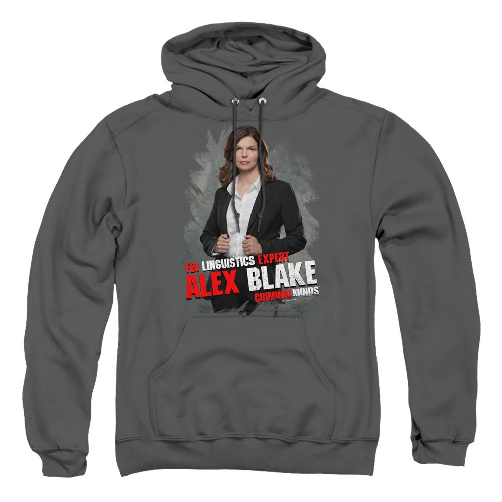 Criminal Minds Alex Blake Mens Hoodie Charcoal Officially Licensed