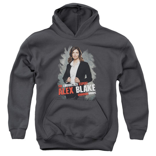 Criminal Minds Alex Blake Kids Youth Hoodie Charcoal Officially Licensed