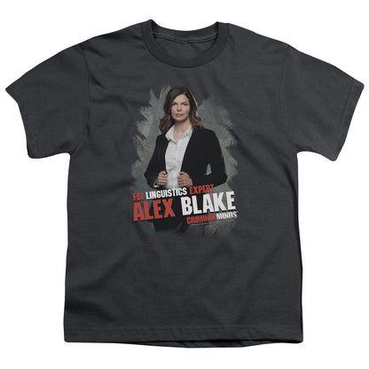 Criminal Minds Alex Blake Kids Youth T Shirt Charcoal Officially Licensed