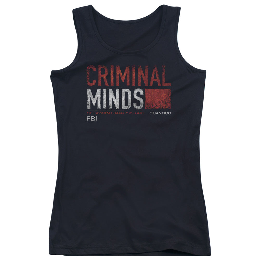 Criminal Minds Title Card Womens Tank Top Shirt Black