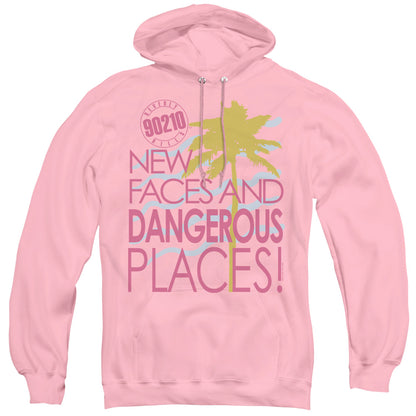 90210 Tagline Mens Hoodie Pink