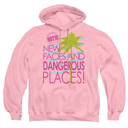 90210 Tagline Mens Hoodie Pink