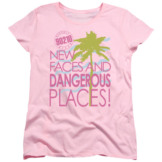 90210 Tagline Womens T Shirt Pink