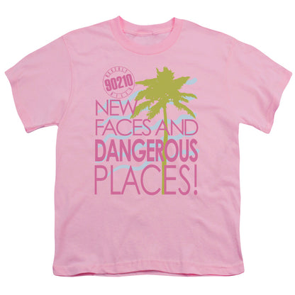 90210 Tagline Kids Youth T Shirt Pink