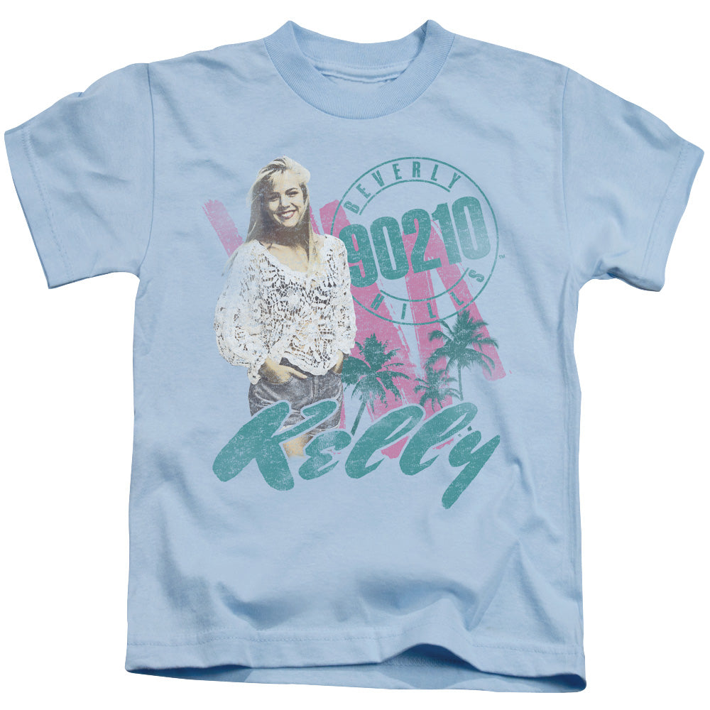 90210 Kelly Vintage Juvenile Kids Youth T Shirt Light Blue