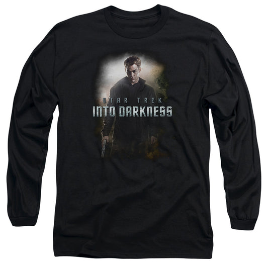 Star Trek Darkness Kirk Mens Long Sleeve Shirt Black Officially Licensed Officially Licensed