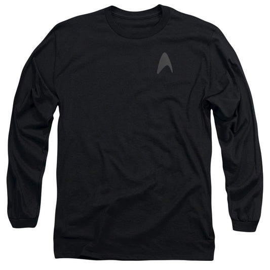 Star Trek Darkness Command Logo Mens Long Sleeve Shirt Black Officially Licensed Officially Licensed