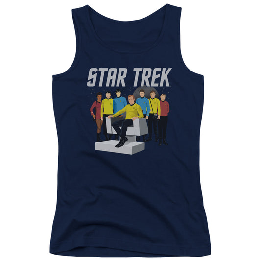 Star Trek Vector Crew Womens Tank Top Shirt Navy Blue