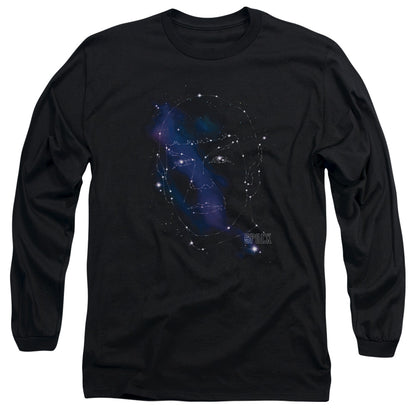 Star Trek Spock Constellations Mens Long Sleeve Shirt Black Officially Licensed Officially Licensed