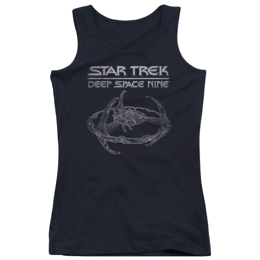 Star Trek Ds9 Station Womens Tank Top Shirt Black