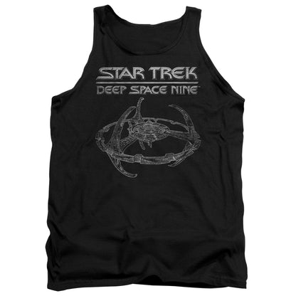 Star Trek Ds9 Station Mens Tank Top Shirt Black