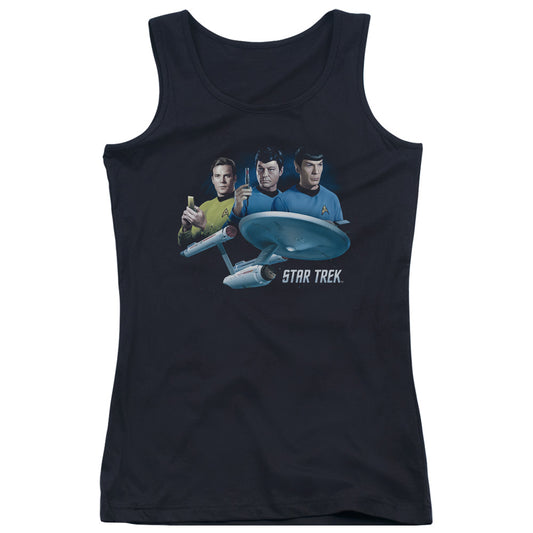 Star Trek Main Three Womens Tank Top Shirt Black