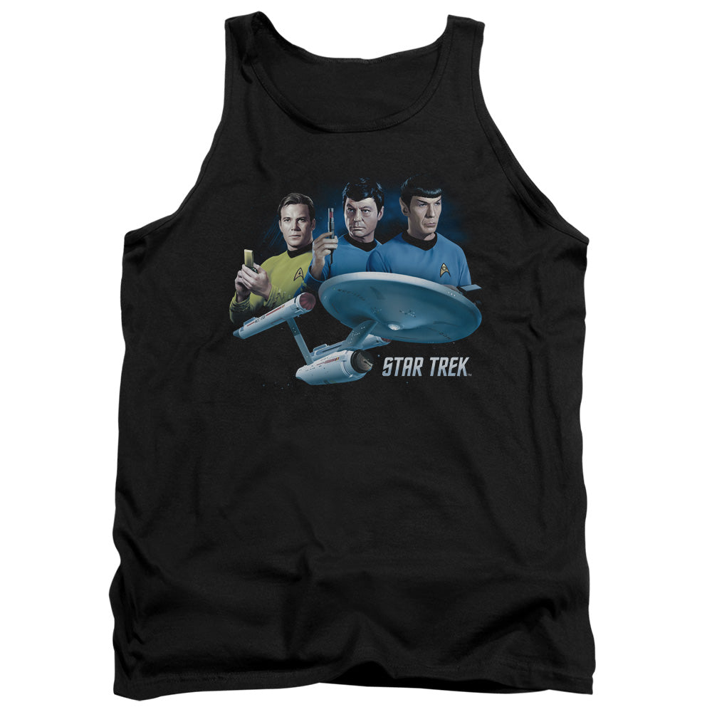 Star Trek Main Three Mens Tank Top Shirt Black