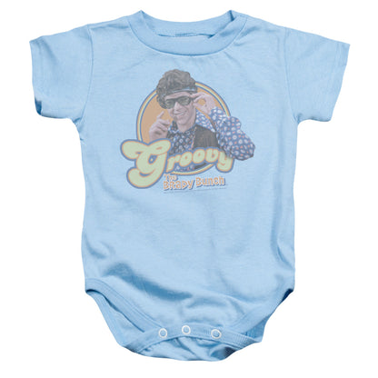 Brady Bunch Groovy Greg Infant Baby Snapsuit Light Blue