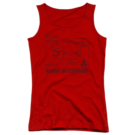 Star Trek D7 Diagram Womens Tank Top Shirt Red