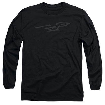Star Trek Bushwork Enterprise Mens Long Sleeve Shirt Black Officially Licensed Officially Licensed