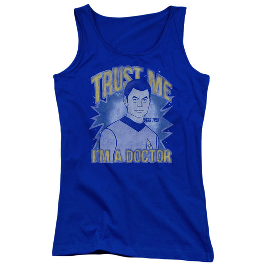 Star Trek Doctor Womens Tank Top Shirt Royal Blue