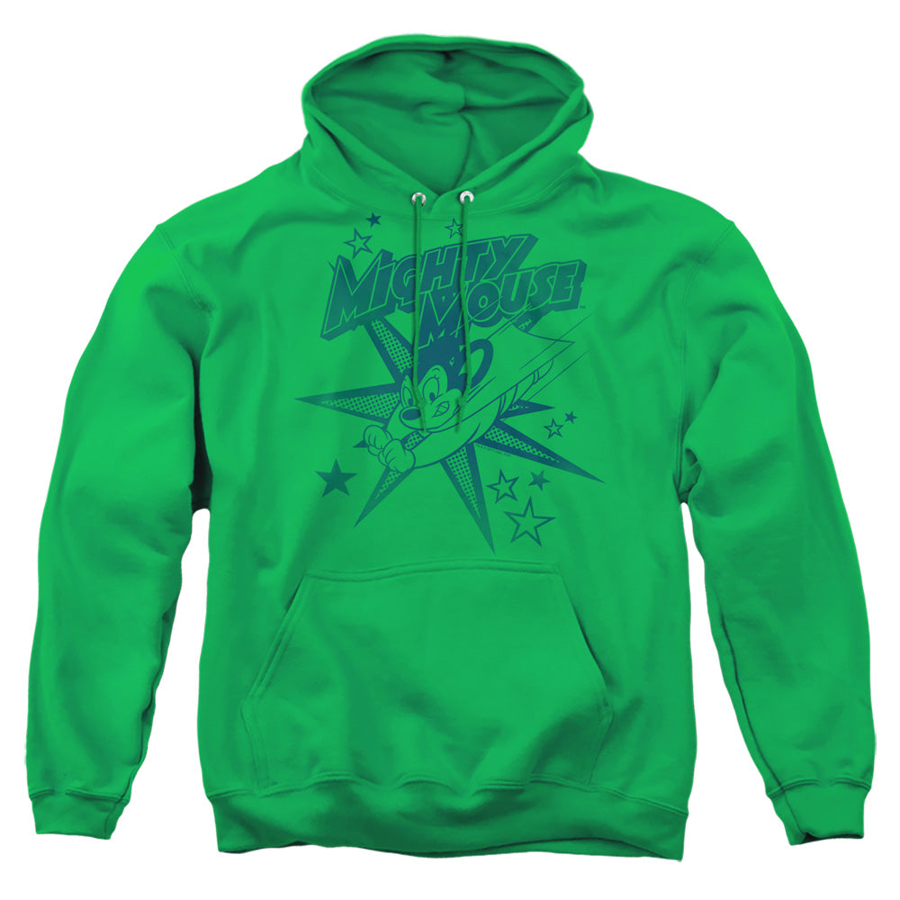 Mighty Mouse Mighty Mouse Mens Hoodie Kelly Green