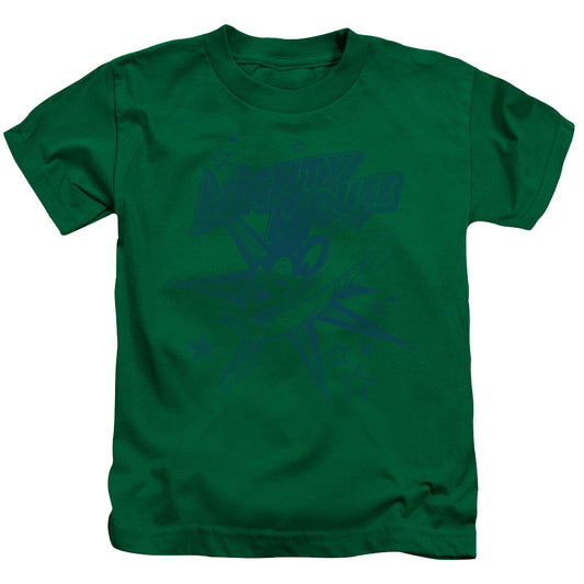 Mighty Mouse Mighty Mouse Juvenile Kids Youth T Shirt Kelly Green Officially Licensed