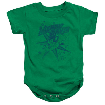 Mighty Mouse Mighty Mouse Infant Baby Snapsuit Kelly Green