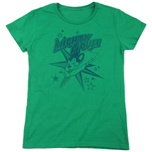 Load image into Gallery viewer, Mighty Mouse Mighty Mouse Womens T Shirt Kelly Green