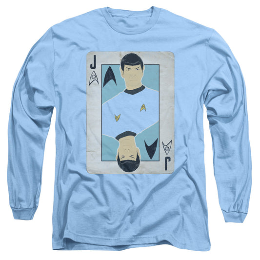 Star Trek Tos Jack Mens Long Sleeve Shirt Carolina Blue Officially Licensed