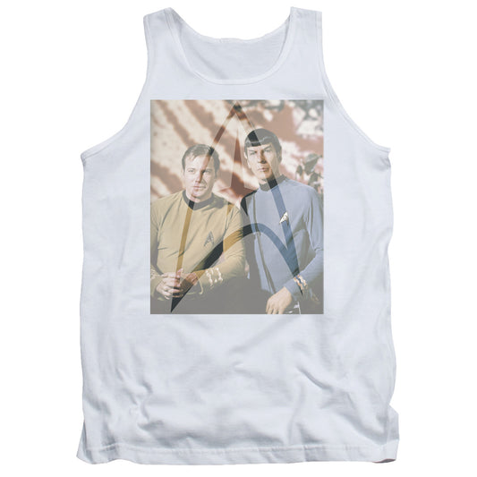 Star Trek Classic Duo Mens Tank Top Shirt White